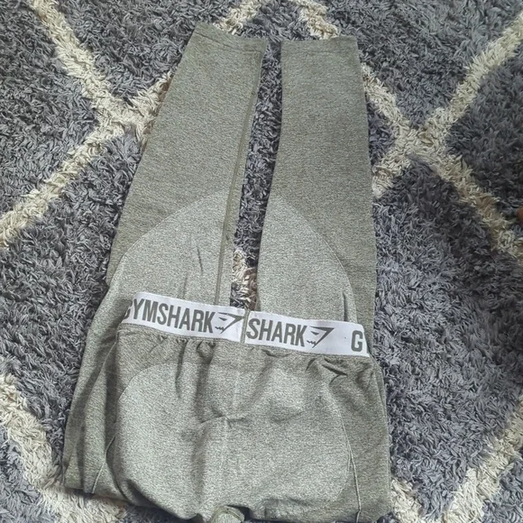 Gymshark Legging Green Super Stretchy Workout Fitness Pant Size M - Picture 3 of 6